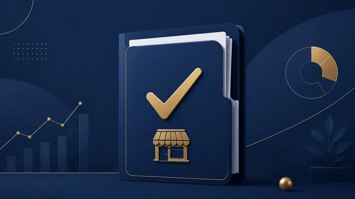Illustration of a checklist beside small and large companies, representing Hong Kong audit exemption rules for small companies